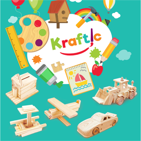 Woodworking Building Kit for Kids and Adults - Set of 3 DIY Carpentry Wood Model Projects
