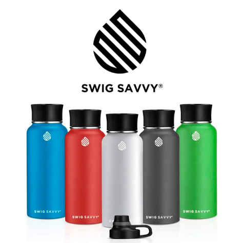 Tritan Water Bottle - 32oz BPA-Free with Silicone Sleeve, Fruit Infuser, and Leak-Proof Flip Top