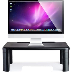 Adjustable Monitor Stand Riser for Computer Desk - Ergonomic Office Storage and Organizer