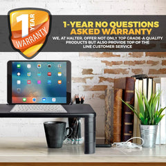 Adjustable Monitor Stand Riser for Computer Desk - Ergonomic Office Storage and Organizer
