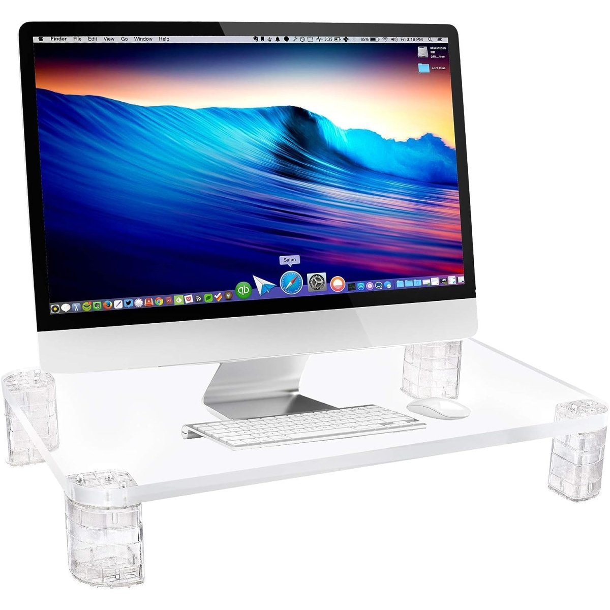 Clear Acrylic Monitor Stand Riser - Elevate Your Workspace in Style ...