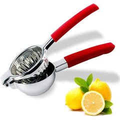 Effortless Citrus Juicing with Chef's Star Stainless Steel Lemon Squeezer - Rust-Proof Manual Citrus Juicer for Lemons, Limes, and Small Oranges, Small