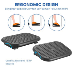 Elevate Your Comfort: Adjustable Ergonomic Footrest for Home and Office - Find Relief and Support All Day Long