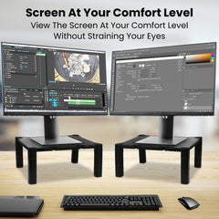 Elevate Your Workspace with Ergonomic Desk Monitor Stand - Adjustable, Stylish, and Functional