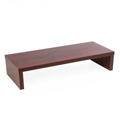 Elevate Your Workspace with the Halter Computer Desk Workstation Monitor Stand  Cherry Finish