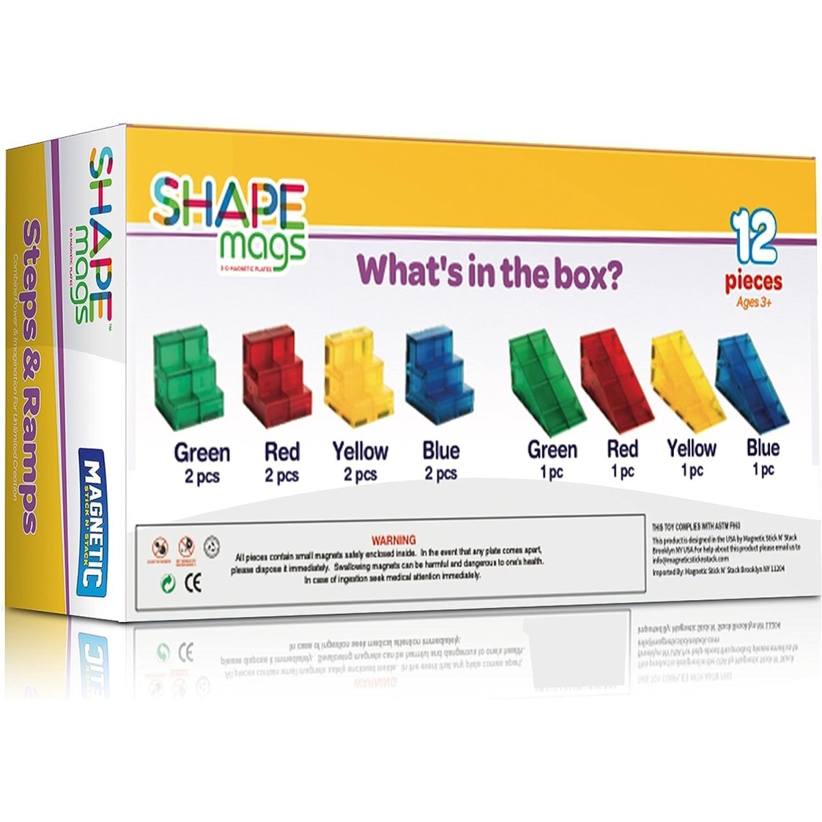 Stick N Stack Riboon Enhance Building Adventures with the Magnetic Stick N Stack 12-Piece S ...