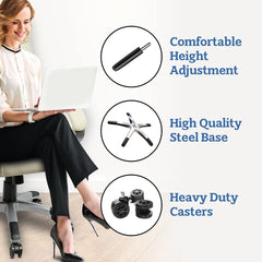 Ergonomic High Back Executive Office Chair for Work and Gaming, Lumbar Support, Adjustable Tilt, Swivel Base, All-Day Comfort, Beige