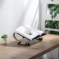 Ergonomic Vented Monitor Stand with Adjustable Rocker - Ideal for Home Office, Laptop, Monitor, and Printer Riser - Supports 50 lbs