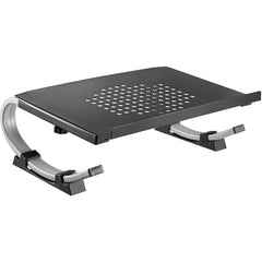 Ergonomic Vented Monitor Stand with Adjustable Rocker - Ideal for Home Office, Laptop, Monitor, and Printer Riser - Supports 50 lbs