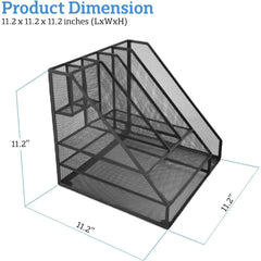 Halter Premium Black Mesh Desk Organizer and Workspace Storage Solution for Home or Office