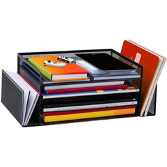 Halter Premium Black Mesh Desk Organizer and Workspace Storage Solution for Home or Office