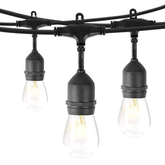 Illuminate Your Space with 48-Foot Outdoor String Lights  Perfect for Porch, Garden, or Patio Decor