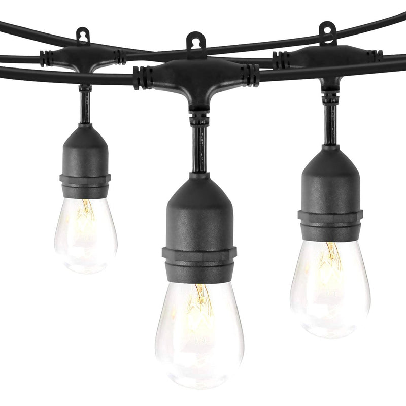 Illuminate Your Space with 48-Foot Outdoor String Lights  Perfect for Porch, Garden, or Patio Decor