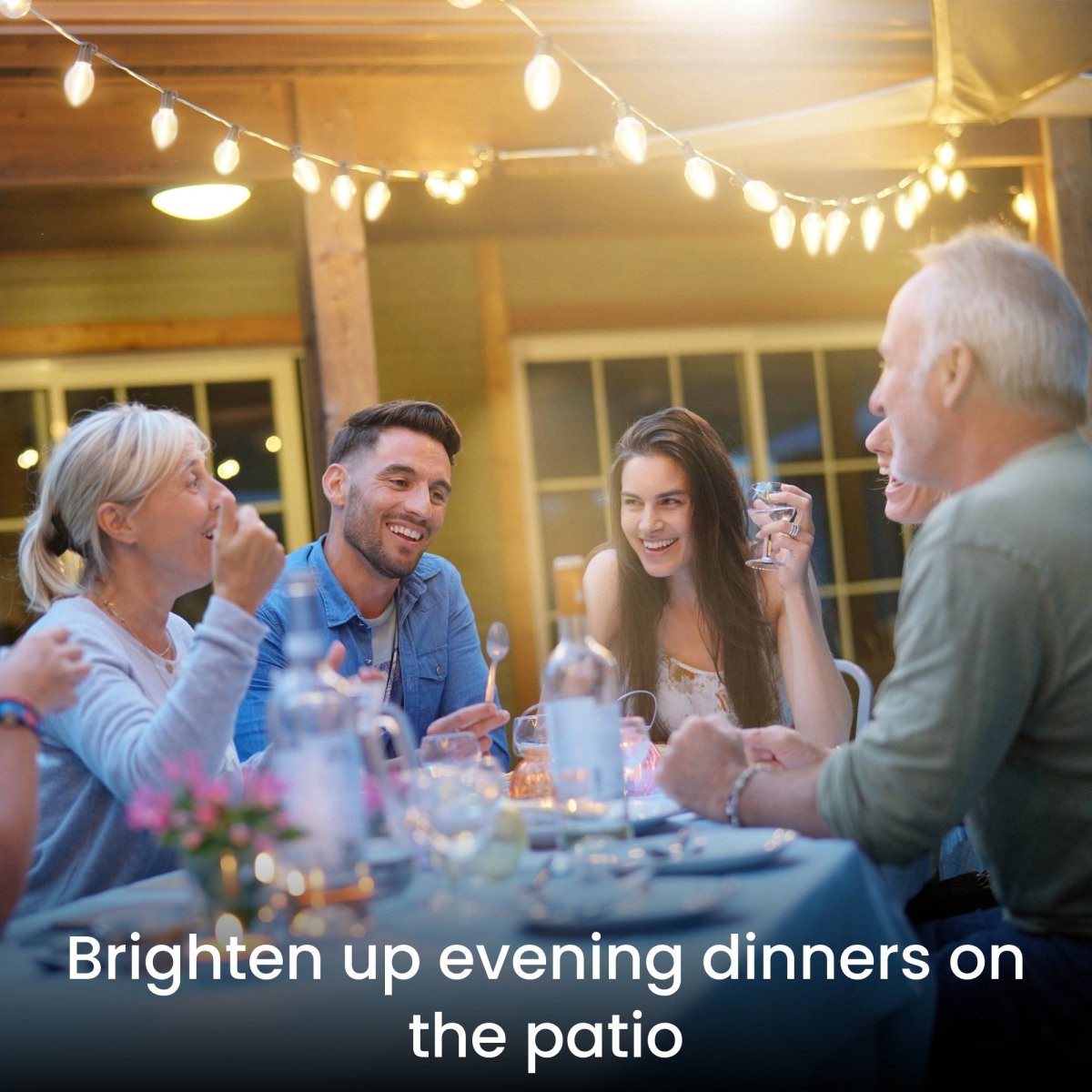 Illuminate Your Space with 48-Foot Outdoor String Lights  Perfect for Porch, Garden, or Patio Decor