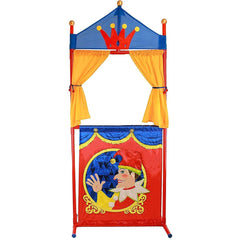IQ Toys Deluxe Puppet Theater - Sturdy, Foldable, and Colorful Puppet Show Stage for Kids
