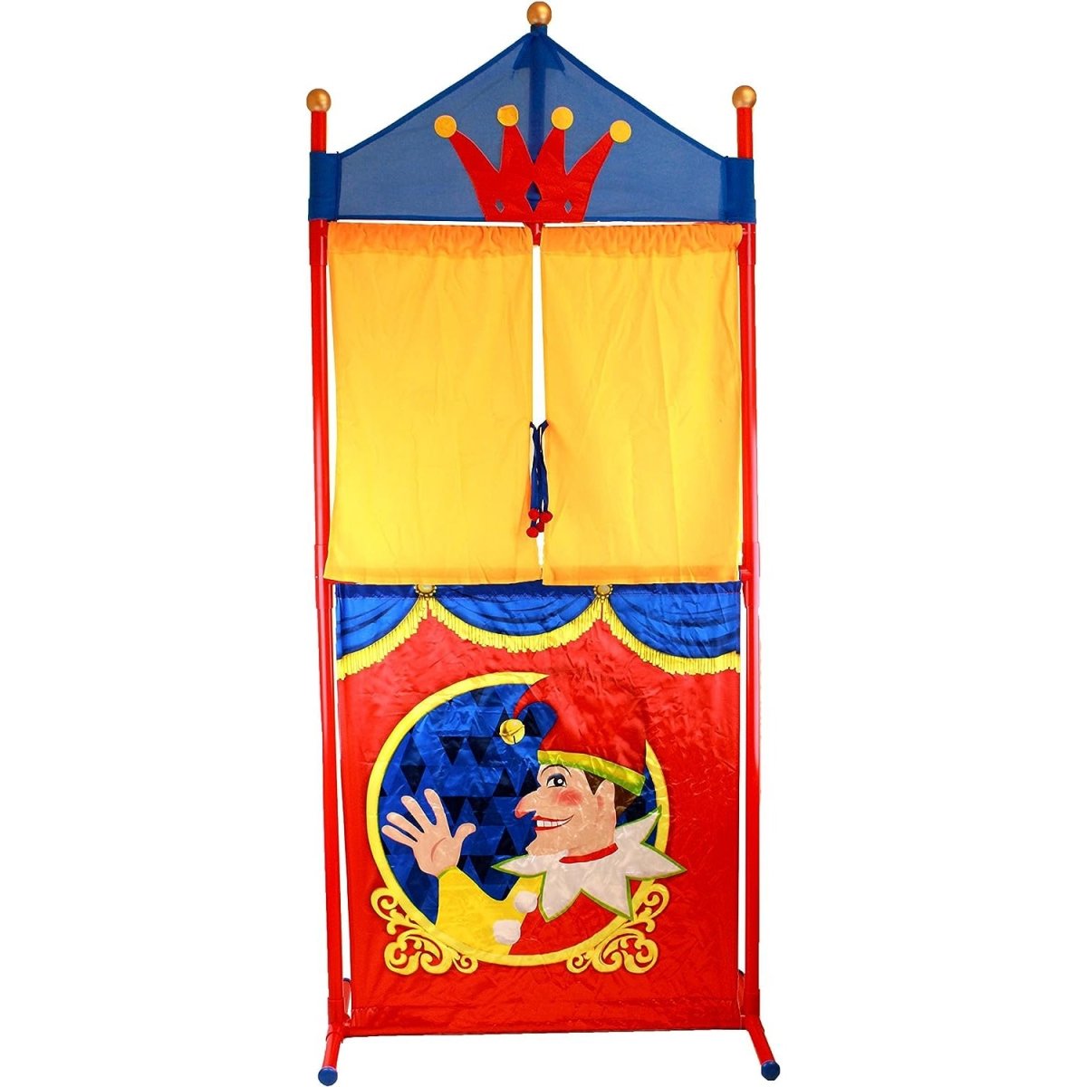 IQ Toys Deluxe Puppet Theater - Sturdy, Foldable, and Colorful Puppet Show Stage for Kids