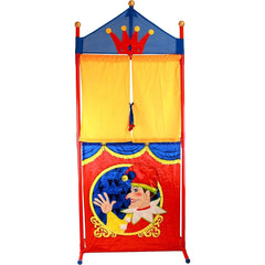 IQ Toys Deluxe Puppet Theater - Sturdy, Foldable, and Colorful Puppet Show Stage for Kids