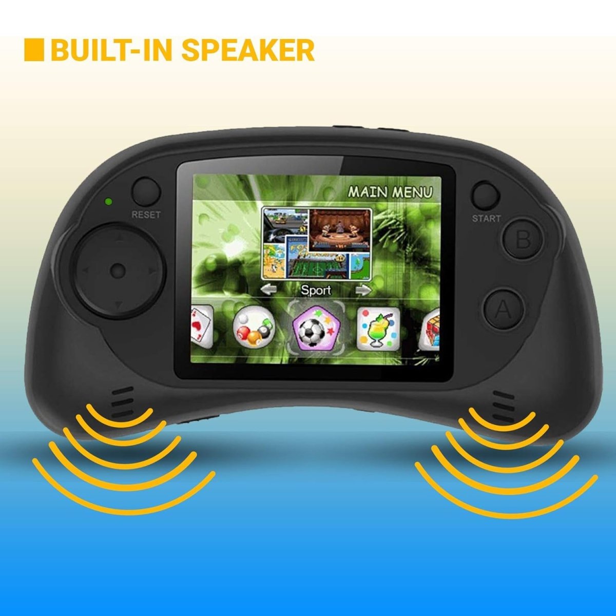 IQ Toys Handheld Arcade Game Console - 200 Classic 16-Bit Games - 2.7" Color Display - Rechargeable