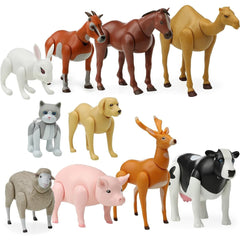 Large Farm Animal and Safari Figurines Set for Toddlers - Realistic Animal Figures, Perfect for Imaginative Play and Education