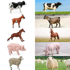 Large Farm Animal and Safari Figurines Set for Toddlers - Realistic Animal Figures, Perfect for Imaginative Play and Education