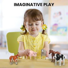 Large Farm Animal and Safari Figurines Set for Toddlers - Realistic Animal Figures, Perfect for Imaginative Play and Education