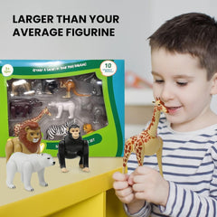 Large Farm Animal and Safari Figurines Set for Toddlers - Realistic Animal Figures, Perfect for Imaginative Play and Education