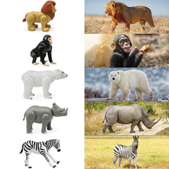 Large Farm Animal and Safari Figurines Set for Toddlers - Realistic Animal Figures, Perfect for Imaginative Play and Education
