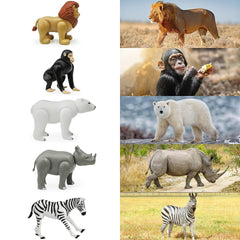 Large Farm Animal and Safari Figurines Set for Toddlers - Realistic Animal Figures, Perfect for Imaginative Play and Education