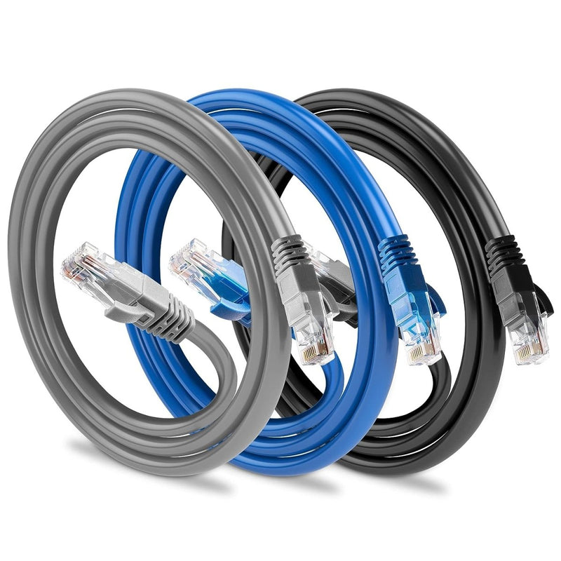 MAXLIN CABLE Cat6 Ethernet Cable for Gaming, Multicolored LAN Network Patch Cord, High-Speed Internet Cable, UTP, RJ45, 24AWG, 500MHz, Compatible with Router, Modem, Smart TV, PS5, Xbox