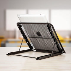 Mesh Laptop Stand and Book Holder - Portable, Adjustable, and Ventilated