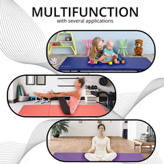 Premium 2" Extra Thick Exercise Mat for Home Workouts - Ideal for Kids' Gymnastics, Martial Arts, and More - Foldable and Portable - Black