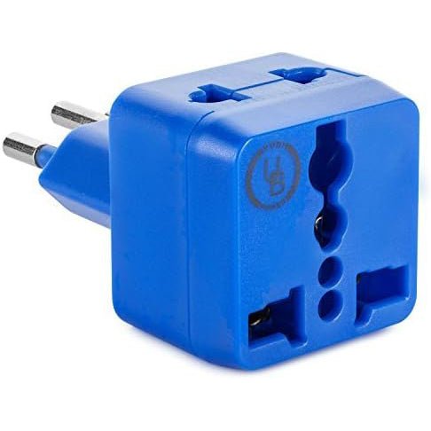 Premium 2-in-1 Switzerland Travel Plug Adapter with Dual Universal Outlets - Built-in Surge Protection - Type J Swiss Outlet Power Converter for Seamless Travel to Switzerland, Jordan, Liechtenstein, Maldives