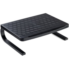 Premium 2-Pack Monitor Stand Riser with Cable Management - Ergonomic Desk Organizer for Laptop, TV, and Printer - Sturdy Metal Legs - Black