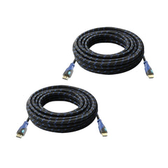 Premium Braided HDMI Cable with Ethernet for 4K Resolution - Ideal for TVs, Monitors, Gaming, and More