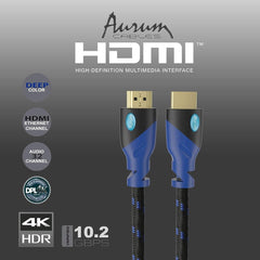 Premium Braided HDMI Cable with Ethernet for 4K Resolution - Ideal for TVs, Monitors, Gaming, and More
