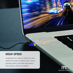 Premium CAT7 Ethernet Cable for High-Speed Gaming and Streaming - Waterproof and Durable