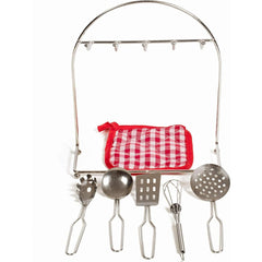 Spark Your Child's Culinary Imagination with the IQ Toys 5-Piece Pretend Play Cooking Utensils Set for Kids Kitchen