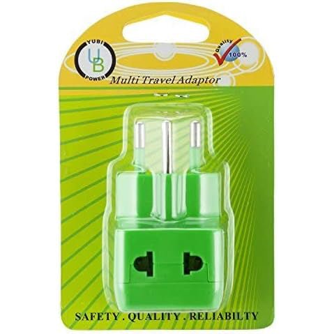 Ultimate 2-in-1 Universal Travel Adapter with Dual Outlets - Surge Protection Included - Type L Italian Plug