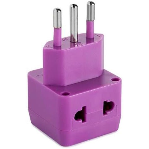Ultimate 2-in-1 Universal Travel Adapter with Dual Outlets - Surge Protection Included - Type L Italian Plug