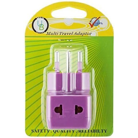 Ultimate 2-in-1 Universal Travel Adapter with Dual Outlets - Surge Protection Included - Type L Italian Plug