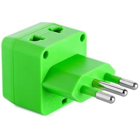 Ultimate 2-in-1 Universal Travel Adapter with Dual Outlets - Surge Protection Included - Type L Italian Plug