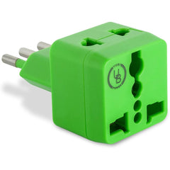 Ultimate 2-in-1 Universal Travel Adapter with Dual Outlets - Surge Protection Included - Type L Italian Plug