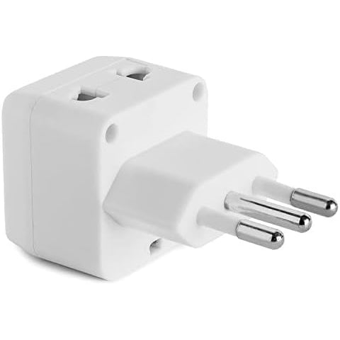 Ultimate 2-in-1 Universal Travel Adapter with Dual Outlets - Surge Protection Included - Type L Italian Plug