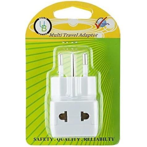 Ultimate 2-in-1 Universal Travel Adapter with Dual Outlets - Surge Protection Included - Type L Italian Plug