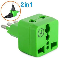Ultimate 2-in-1 Universal Travel Adapter with Dual Outlets - Surge Protection Included - Type L Italian Plug
