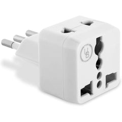 Ultimate 2-in-1 Universal Travel Adapter with Dual Outlets - Surge Protection Included - Type L Italian Plug