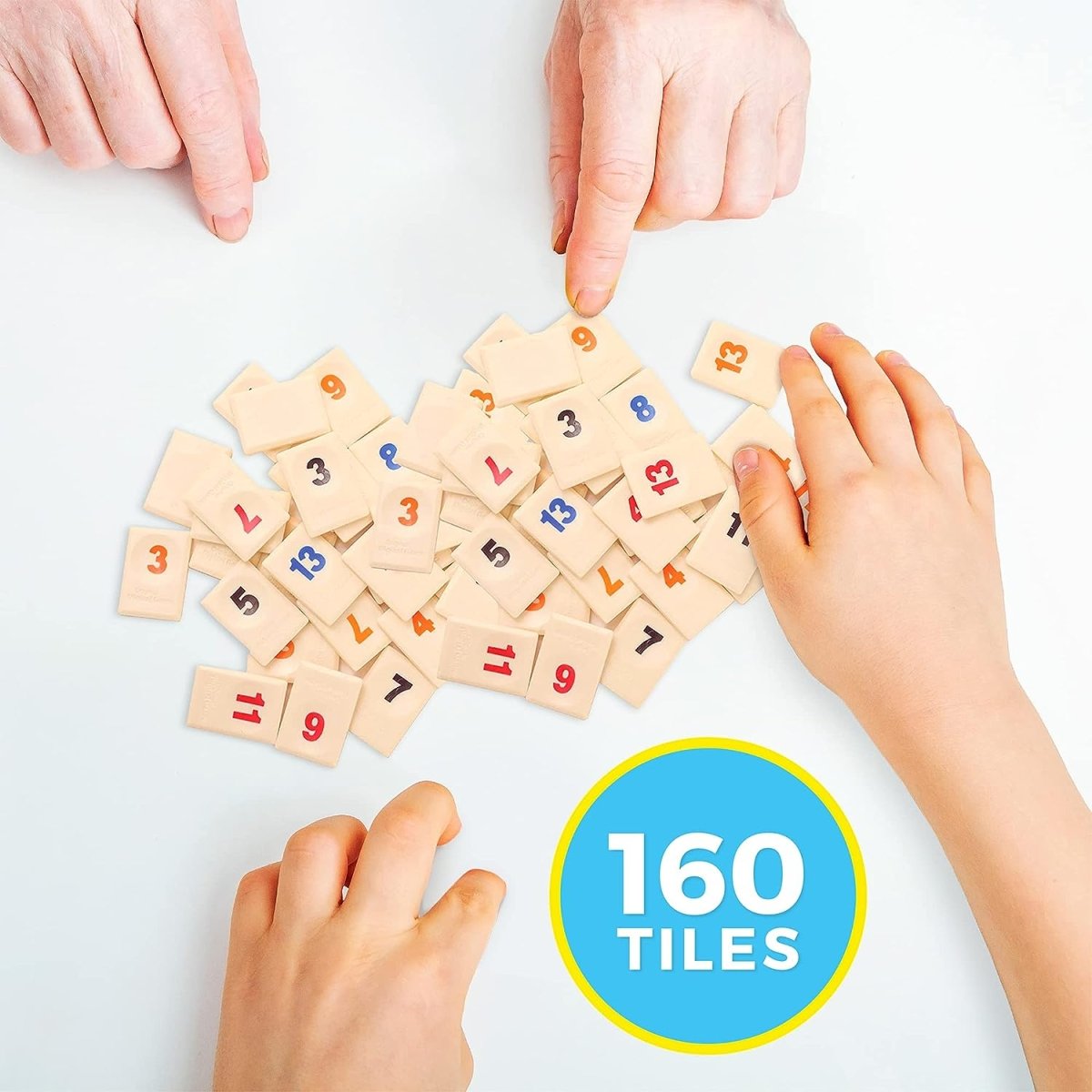 Ultimate Tiles Deluxe Rummy Game for Family Fun - Edition with 4 Vibrant Colors
