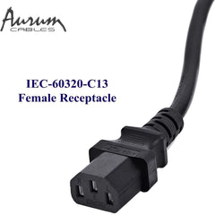 Universal Computer Monitor Power Extension Cord - 6 Feet, Pack of 5