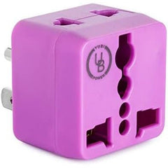 Universal Travel Adapter with Dual Outlets - Built-in Surge Protection - Type B EU to US Plug Adapter